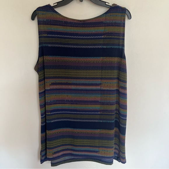 Women’s Love Life Live Striped Cowl Neck Buckle Detail Tank Top Size 2XL - Picture 9 of 10